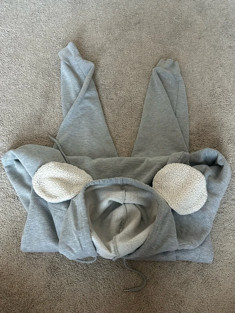 ivory ella Heather Gray Kids Zip Hoodie with Elephant Logo